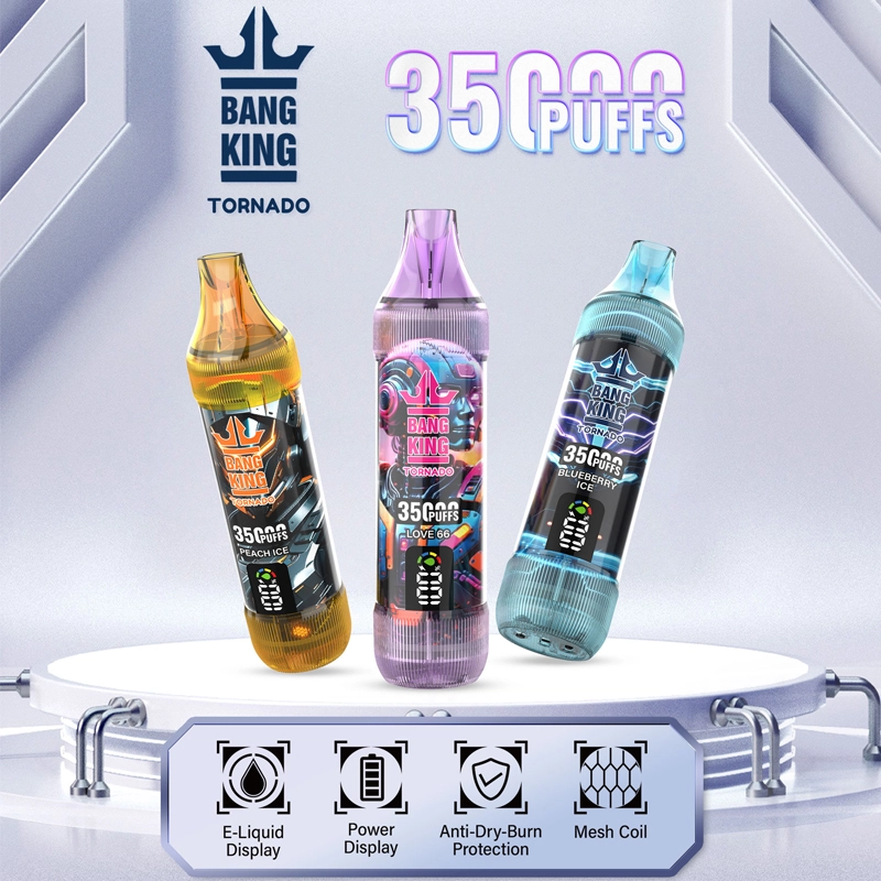 Bang King 35000 Puffs Smart Screen Wholesale Disposable Vape Puff 35k Electronic Cigarette