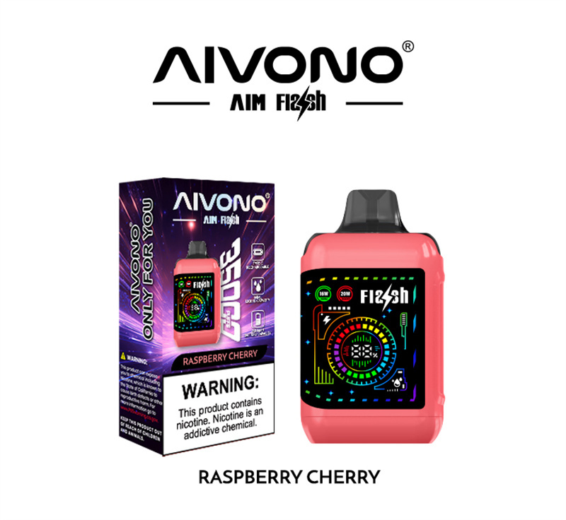 Aivono Aim Flash 35000 Puffs Flexible Curved Smart Screen Wholesale Disposable Vape Puff 35K Electronic Cigarette Dual Mesh Coil Adjustable Airflow Adjustable Wattage