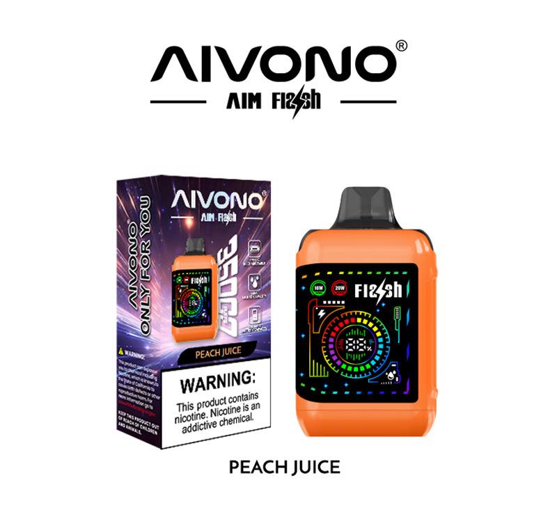 Aivono Aim Flash 35000 Puffs Flexible Curved Smart Screen Wholesale Disposable Vape Puff 35K Electronic Cigarette Dual Mesh Coil Adjustable Airflow Adjustable Wattage