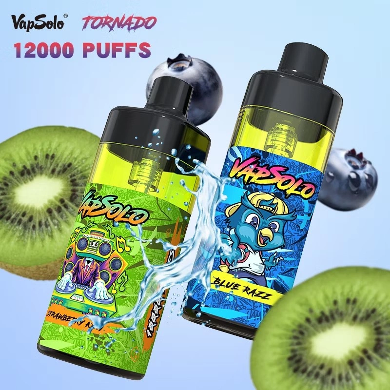 EU Warehouse Vapsolo Tornado 12000 Puffs Wholesale Disposable Vape Puff 12K Electronic Cigarette Adjustable Airflow