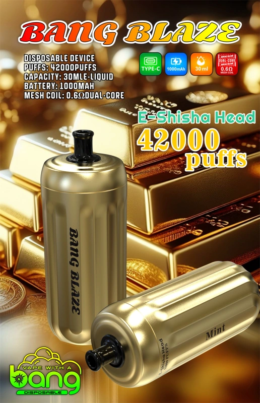 Bang Blaze 42000 Puffs Wholesale Disposable Vape Puff 42k Electronic Cigarette E-Shisha Head Dual Mesh Prefilled E-Liquid
