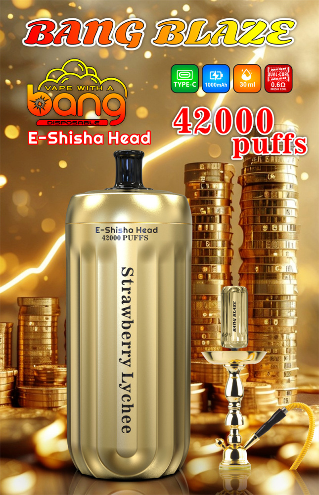 Bang Blaze 42000 Puffs Wholesale Disposable Vape Puff 42k Electronic Cigarette E-Shisha Head Dual Mesh Prefilled E-Liquid