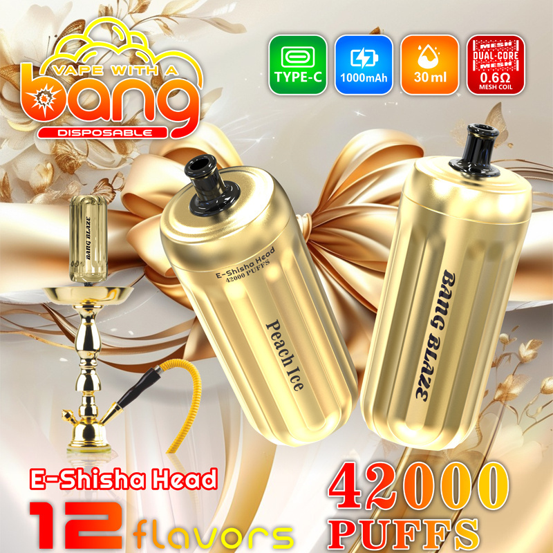 Bang Blaze 42000 Puffs Wholesale Disposable Vape Puff 42k Electronic Cigarette E-Shisha Head Dual Mesh Prefilled E-Liquid