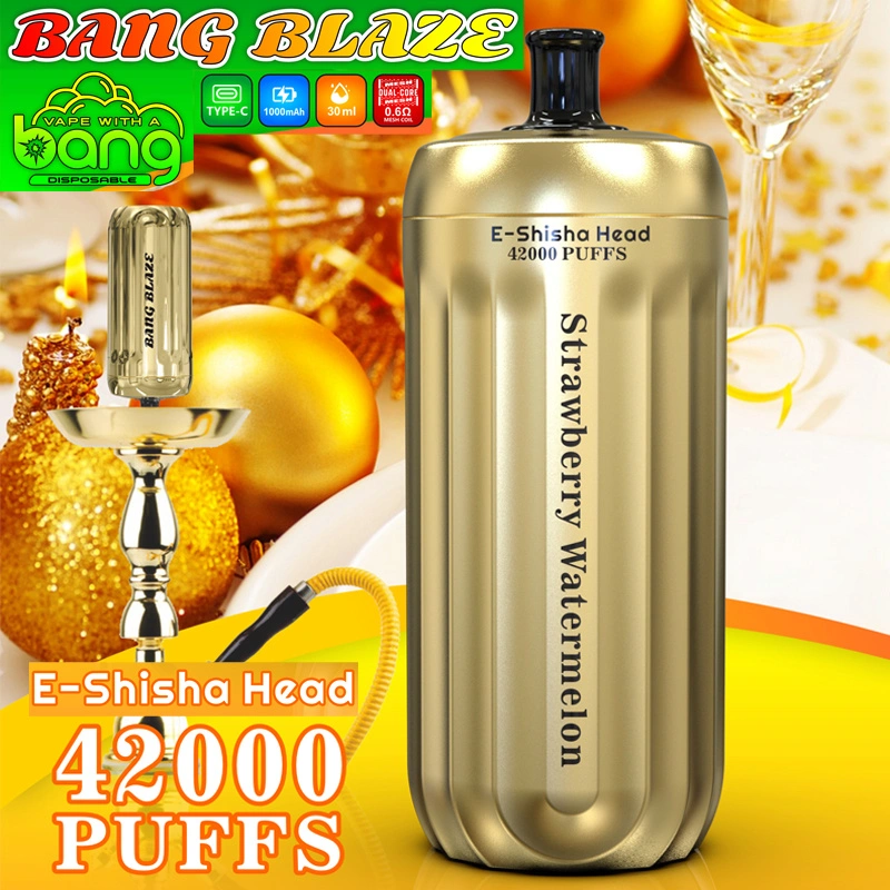 Bang Blaze 42000 Puffs Wholesale Disposable Vape Puff 42k Electronic Cigarette E-Shisha Head Dual Mesh Prefilled E-Liquid