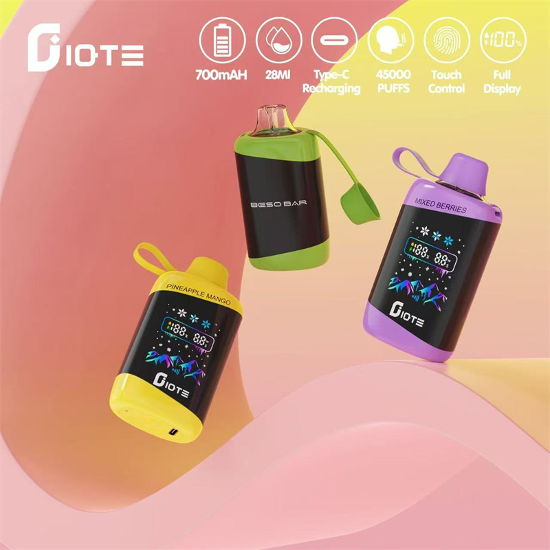 QST IQTE 45000 Puffs Full Smart Screen Display Wholesale Disposable Vape Puff 45k Electronic Cigarette Ice Control Touch Control Adjustable Power