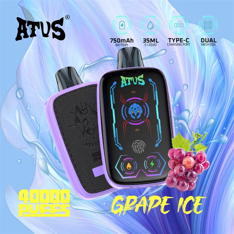 ATVS 40000 Puffs Full Smart Screen Wholesale Disposable Vape Puff 40k Electronic Cigarette Touch Control Airflow Adjustable Dual Mesh Coil