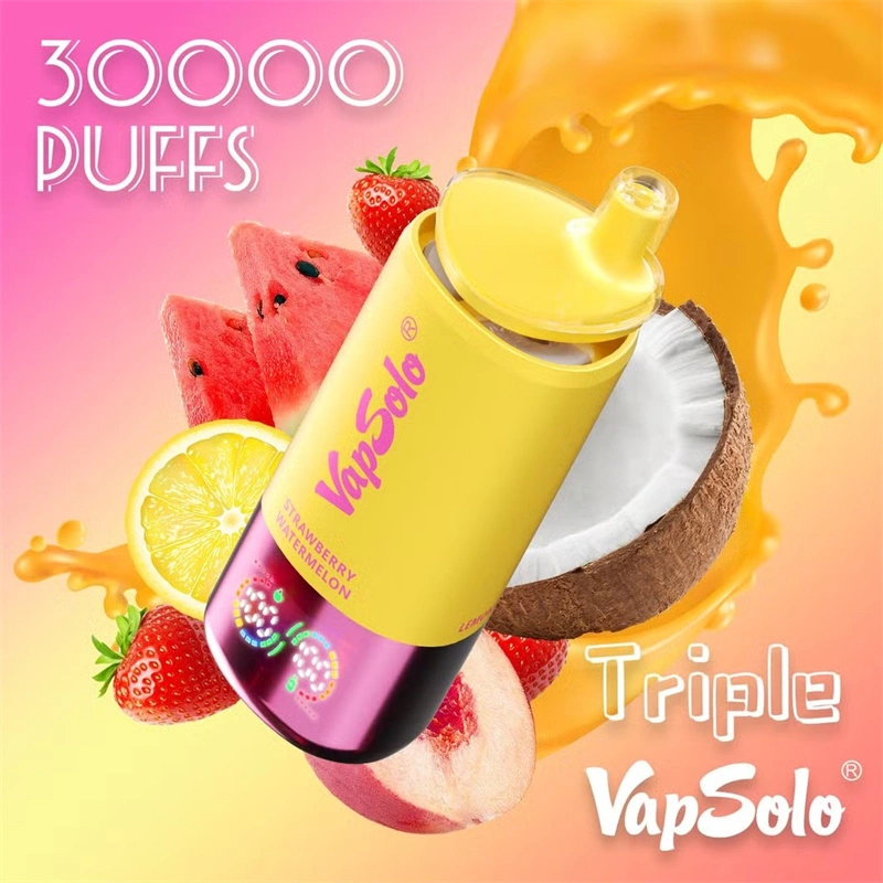 EU Warehouse Vapsolo Triple 3 in 1 30000 Puffs LCD Screen Wholesale Disposable Vape Puff 30k Electronic Cigarette 3 Adjustable Flavors Triple Mesh