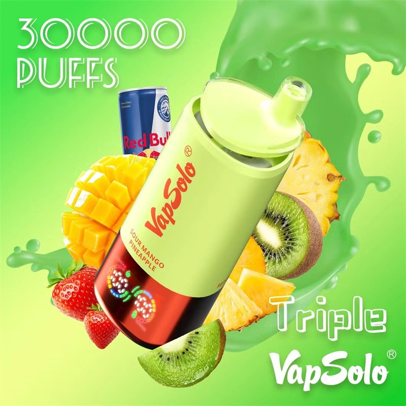 EU Warehouse Vapsolo Triple 3 in 1 30000 Puffs LCD Screen Wholesale Disposable Vape Puff 30k Electronic Cigarette 3 Adjustable Flavors Triple Mesh