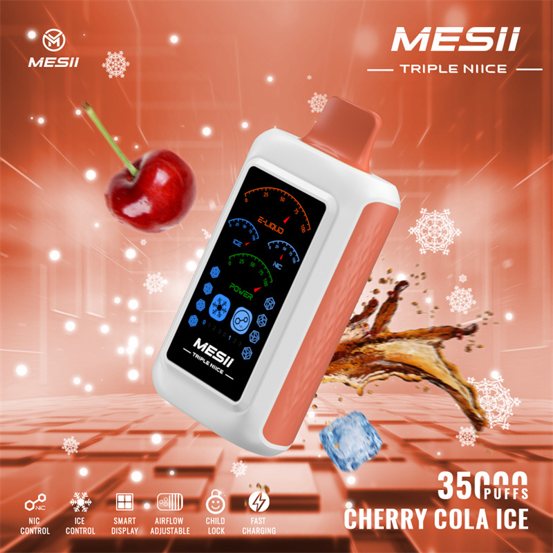 Mesii Triple Niice 35000 Puffs Full Smart Screen Wholesale Disposable Vape Puff 35k Electronic Cigarette Ice Control Nic Control Airflow Adjustable Child Lock