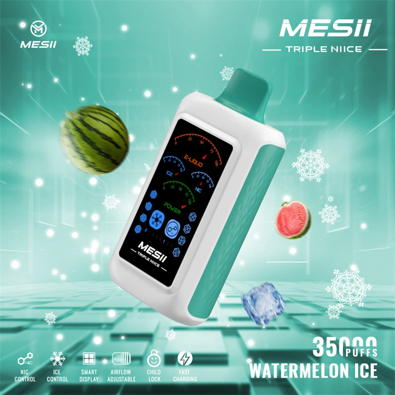 Mesii Triple Niice 35000 Puffs Full Smart Screen Wholesale Disposable Vape Puff 35k Electronic Cigarette Ice Control Nic Control Airflow Adjustable Child Lock