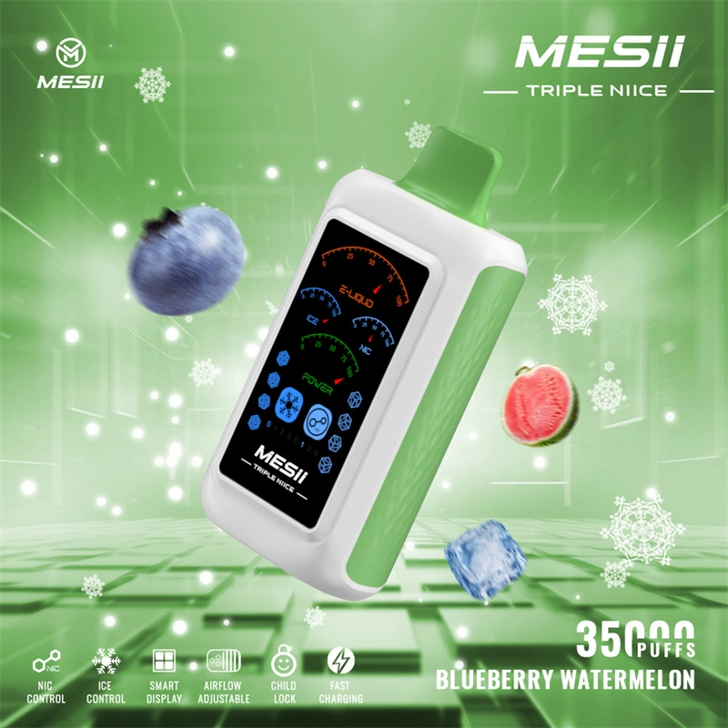 Mesii Triple Niice 35000 Puffs Full Smart Screen Wholesale Disposable Vape Puff 35k Electronic Cigarette Ice Control Nic Control Airflow Adjustable Child Lock