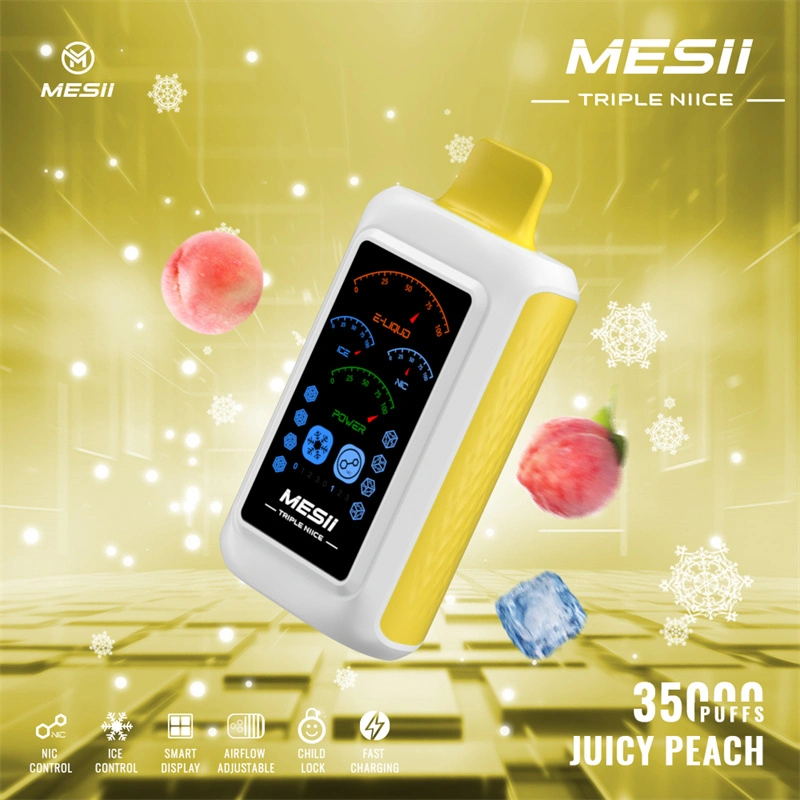 Mesii Triple Niice 35000 Puffs Full Smart Screen Wholesale Disposable Vape Puff 35k Electronic Cigarette Ice Control Nic Control Airflow Adjustable Child Lock