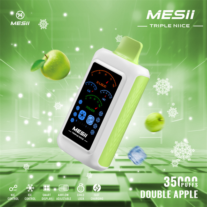 Mesii Triple Niice 35000 Puffs Full Smart Screen Wholesale Disposable Vape Puff 35k Electronic Cigarette Ice Control Nic Control Airflow Adjustable Child Lock