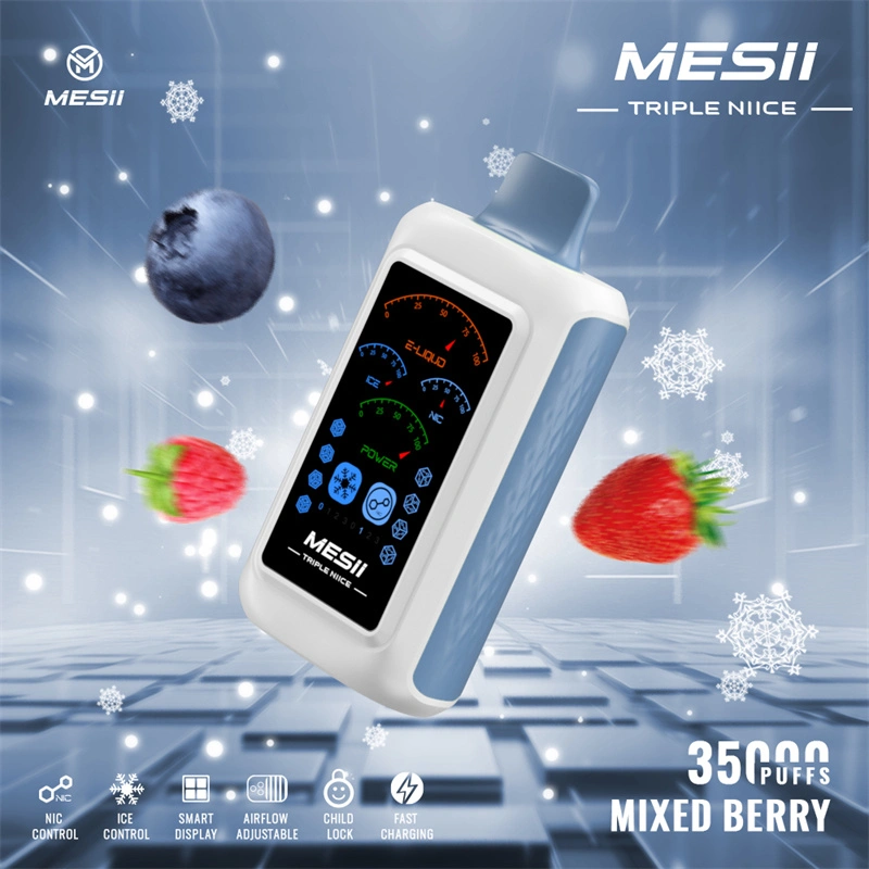 Mesii Triple Niice 35000 Puffs Full Smart Screen Wholesale Disposable Vape Puff 35k Electronic Cigarette Ice Control Nic Control Airflow Adjustable Child Lock