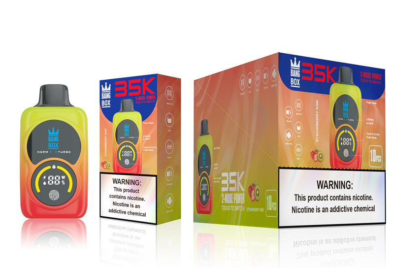Bang Box 35000 Puffs Double Screen Wholesale Disposable Vape Puff 35k Electronic Cigarette Touch Control Adjustable Power Dual Mode