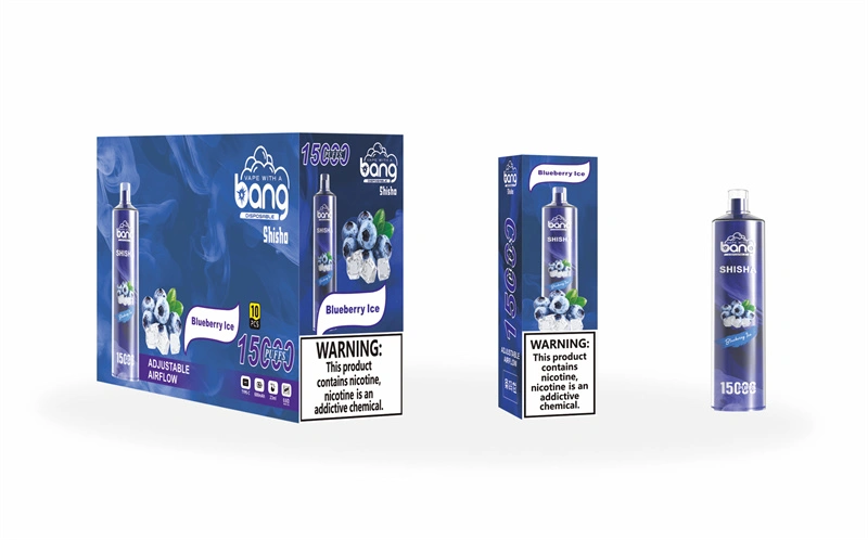 Bang Shisha 15000 Puffs Wholesale Disposable Vape Crystal Puff 15k Electronic Cigarette Airflow Adjustable