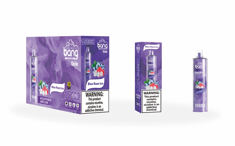 Bang Shisha 15000 Puffs Wholesale Disposable Vape Crystal Puff 15k Electronic Cigarette Airflow Adjustable
