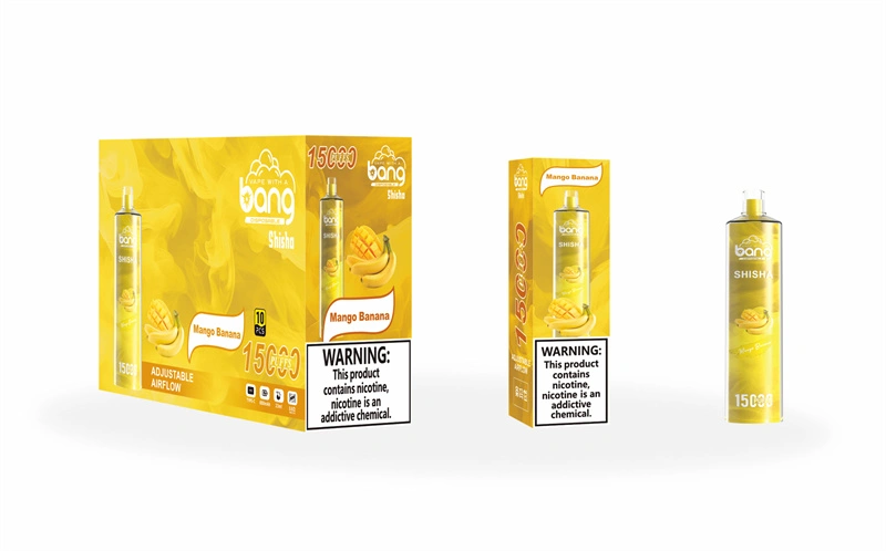 Bang Shisha 15000 Puffs Wholesale Disposable Vape Crystal Puff 15k Electronic Cigarette Airflow Adjustable
