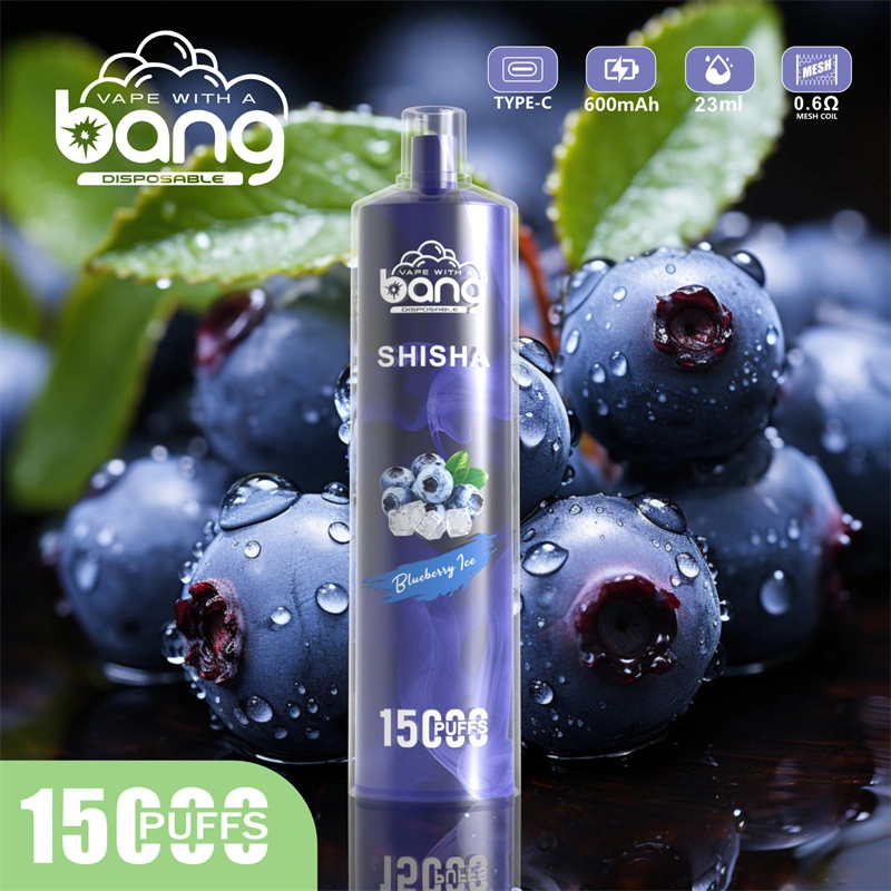 Bang Shisha 15000 Puffs Wholesale Disposable Vape Crystal Puff 15k Electronic Cigarette Airflow Adjustable
