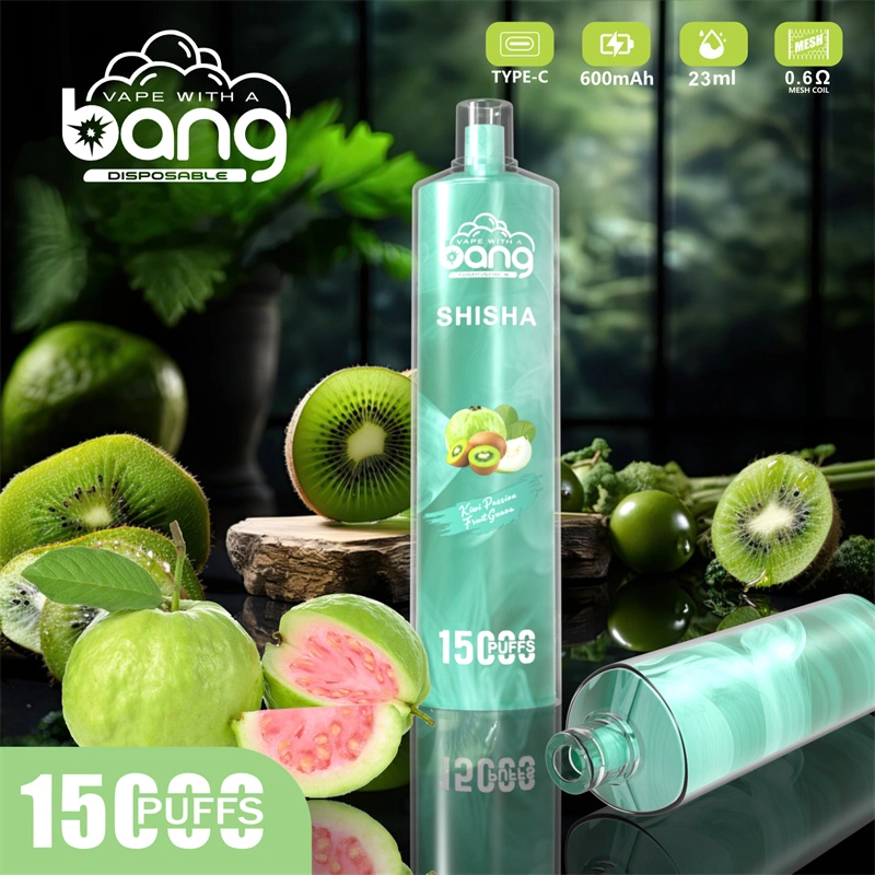 Bang Shisha 15000 Puffs Wholesale Disposable Vape Crystal Puff 15k Electronic Cigarette Airflow Adjustable