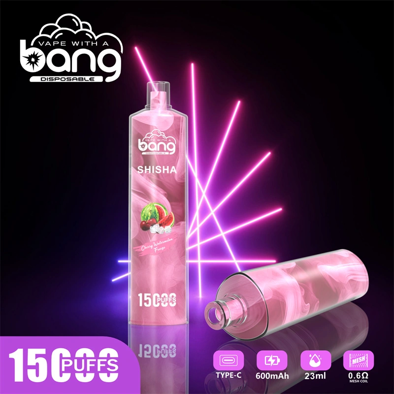 Bang Shisha 15000 Puffs Wholesale Disposable Vape Crystal Puff 15k Electronic Cigarette Airflow Adjustable