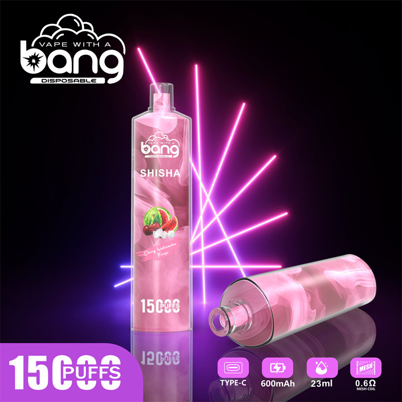 Bang Shisha 15000 Puffs Wholesale Disposable Vape Crystal Puff 15k Electronic Cigarette Airflow Adjustable