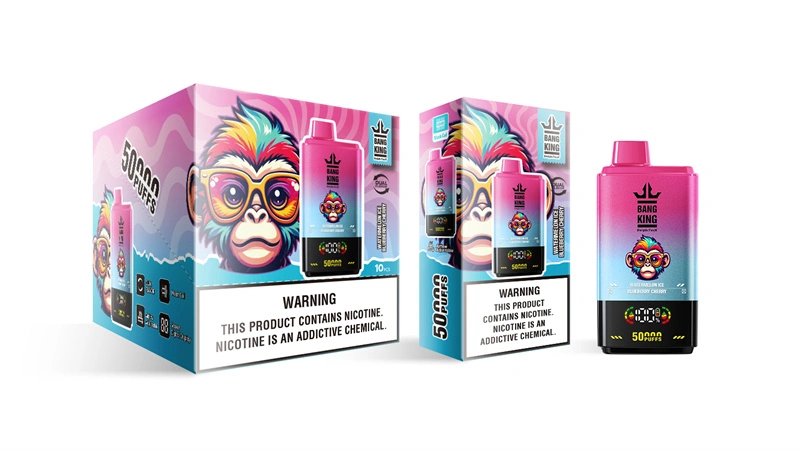 Bang King 50000 Puffs Dual Flavor Digital Display Screen Disposable Vape Puff 50k Electronic Cigarette Wholesale Adjustable Airflow