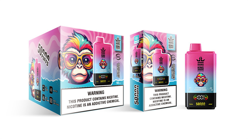 Bang King 50000 Puffs Dual Flavor Digital Display Screen Disposable Vape Puff 50k Electronic Cigarette Wholesale Adjustable Airflow