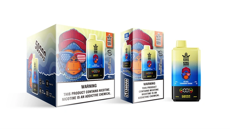 Bang King 50000 Puffs Dual Flavor Digital Display Screen Disposable Vape Puff 50k Electronic Cigarette Wholesale Adjustable Airflow