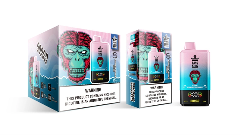 Bang King 50000 Puffs Dual Flavor Digital Display Screen Disposable Vape Puff 50k Electronic Cigarette Wholesale Adjustable Airflow