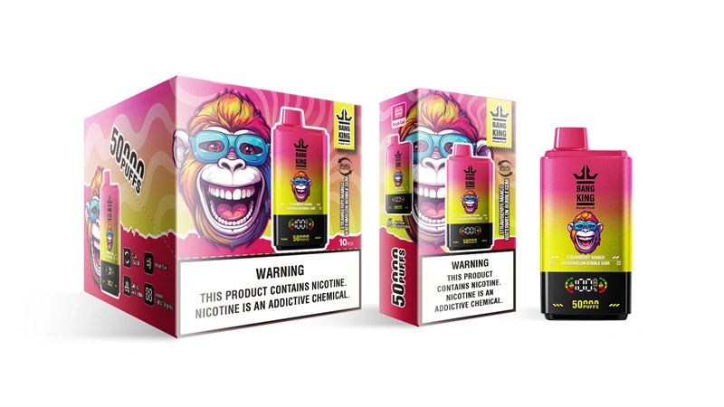 Bang King 50000 Puffs Dual Flavor Digital Display Screen Disposable Vape Puff 50k Electronic Cigarette Wholesale Adjustable Airflow