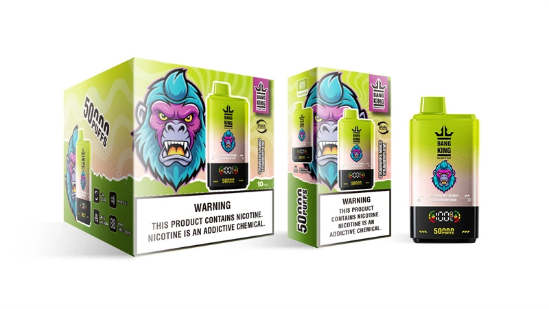 Bang King 50000 Puffs Dual Flavor Digital Display Screen Disposable Vape Puff 50k Electronic Cigarette Wholesale Adjustable Airflow