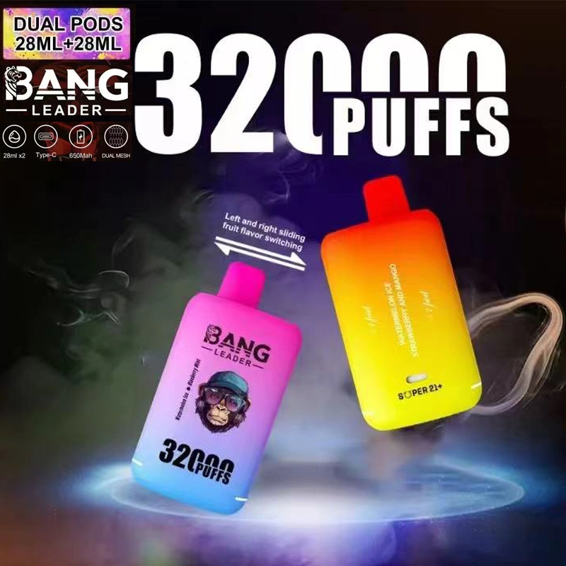 Bang Kingdoms Rex 32000 Puffs Dual Pods Double Flavors Puff 32k Wholesale Disposable Vape E Cigarettes Dual Mesh