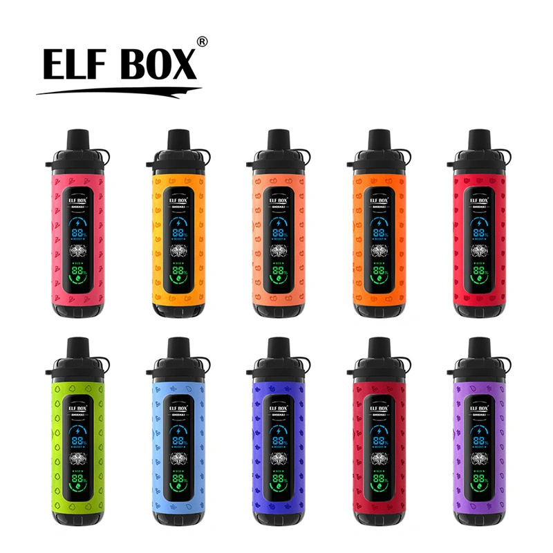 Elf Box Shisha Max 40000 Puffs LED Display Wholesale Disposable Vape Puff 40K Electronic Cigarette Child Lock