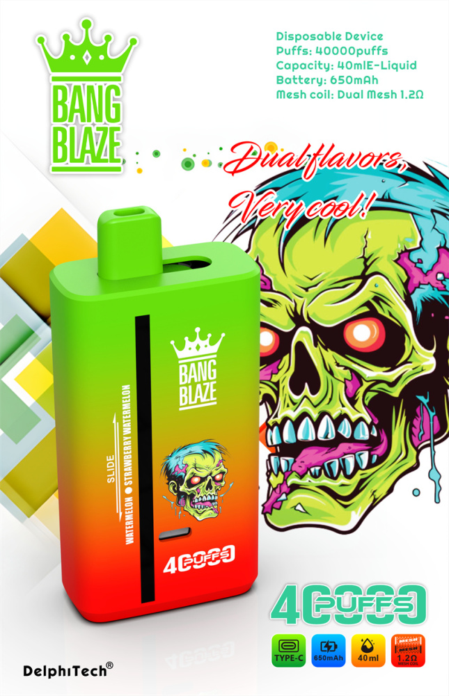 Bang Blaze 40000 Puffs Dual Flavors Wholesale Disposable Vape Puff 40K Electronic Cigarette