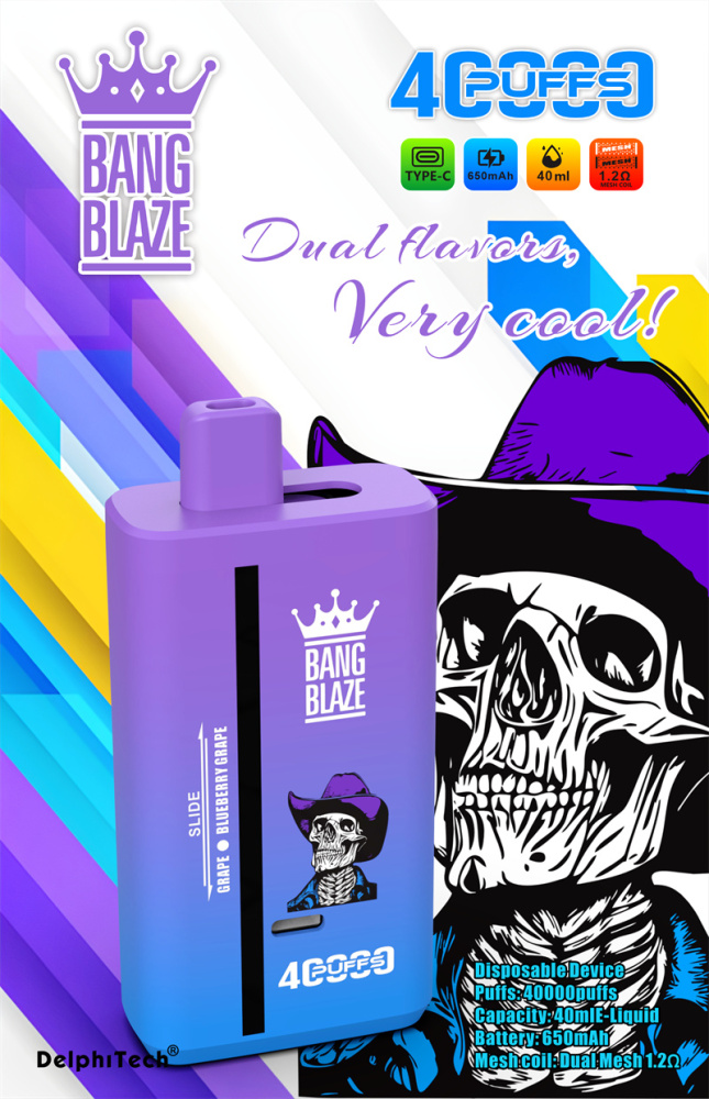 Bang Blaze 40000 Puffs Dual Flavors Wholesale Disposable Vape Puff 40K Electronic Cigarette