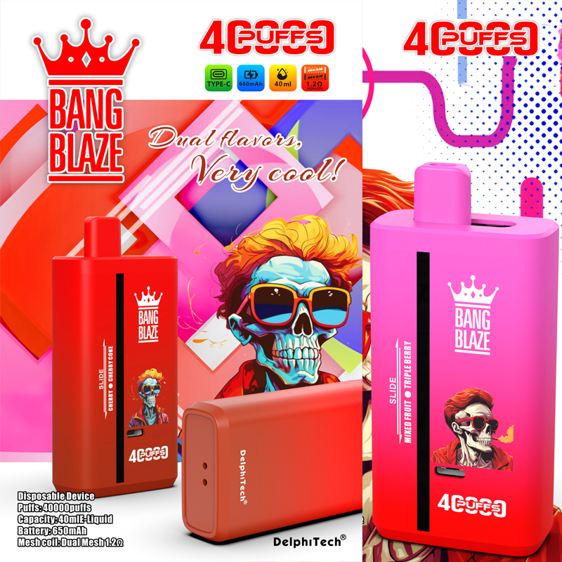 Bang Blaze 40000 Puffs Dual Flavors Wholesale Disposable Vape Puff 40K Electronic Cigarette