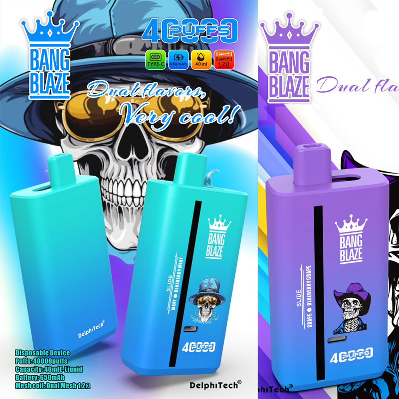Bang Blaze 40000 Puffs Dual Flavors Wholesale Disposable Vape Puff 40K Electronic Cigarette