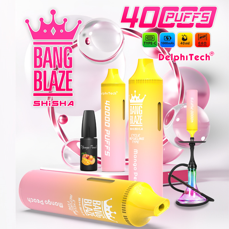 Bang Blaze Shisha 40000 Puffs Wholesale Disposable Vape Puff 40K Electronic Cigarette Refillable Oil