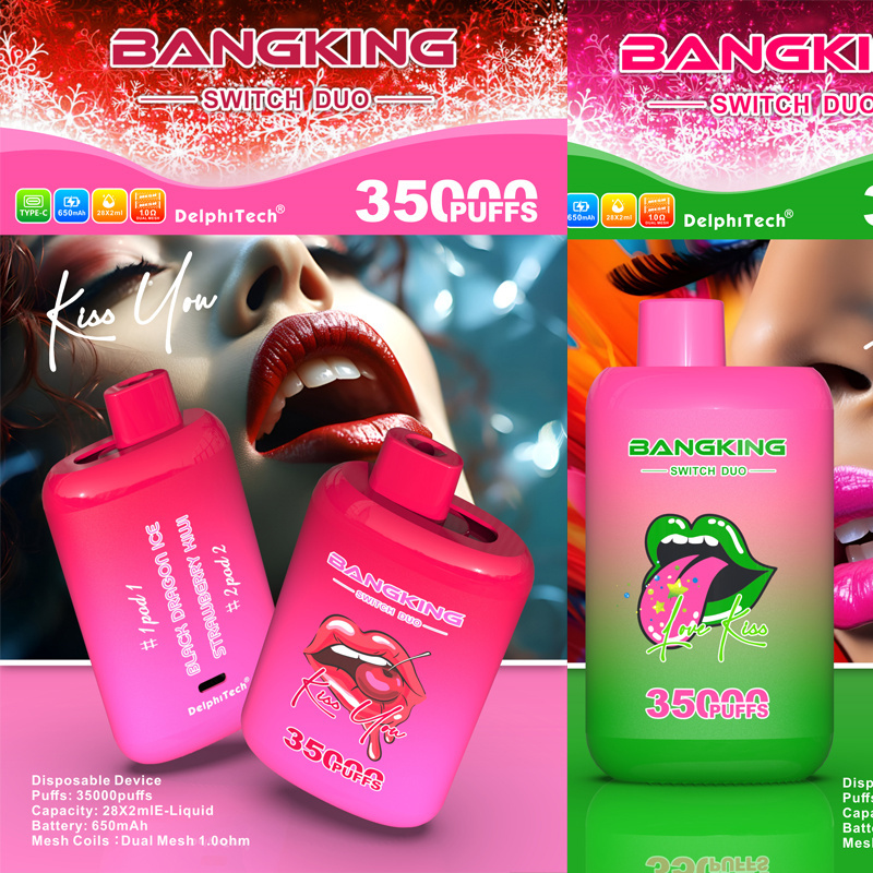 Bang King Switch Duo 35000 Puffs Dual Flavors Wholesale Disposable Vape Puff 35K Electronic Cigarette