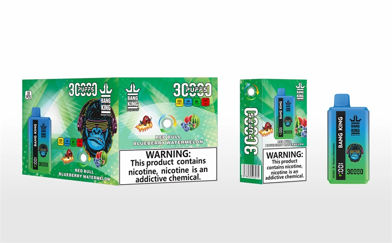 Bang King 30000 Puffs Smart Screen Vape Disposable Electronic Cigarettes Double Flavors Puff 30k Prefilled Pod