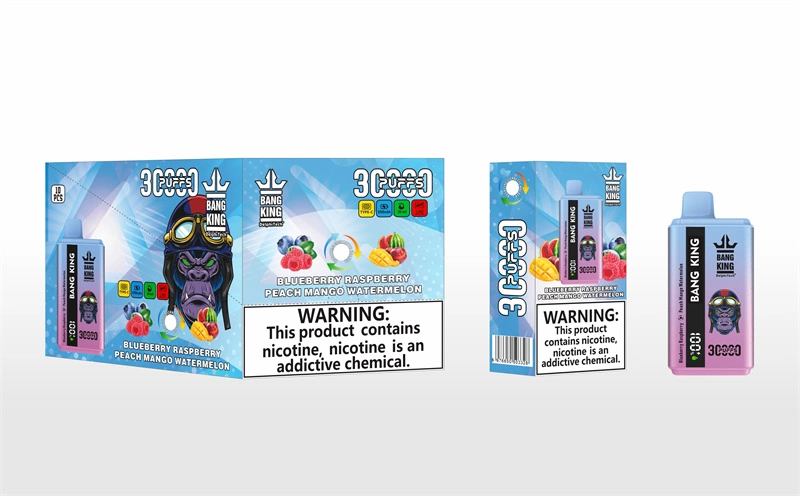 Bang King 30000 Puffs Smart Screen Vape Disposable Electronic Cigarettes Double Flavors Puff 30k Prefilled Pod