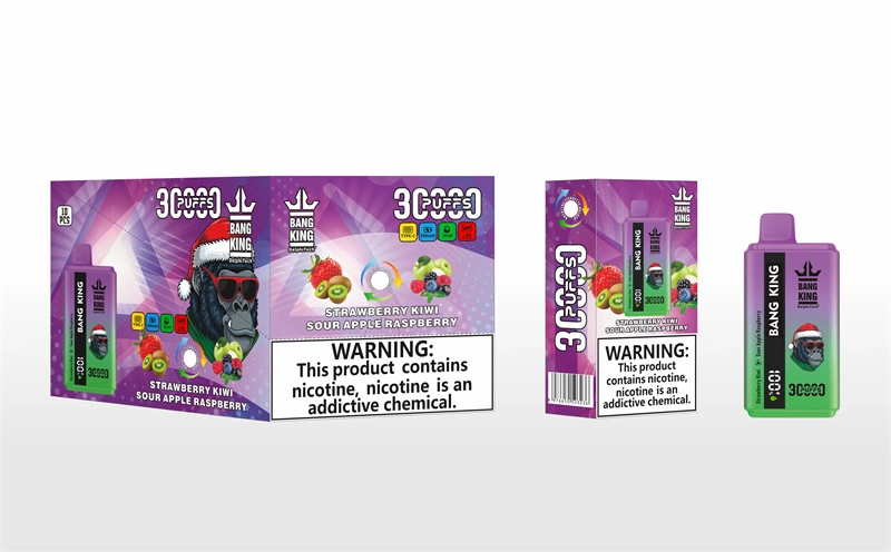 Bang King 30000 Puffs Smart Screen Vape Disposable Electronic Cigarettes Double Flavors Puff 30k Prefilled Pod