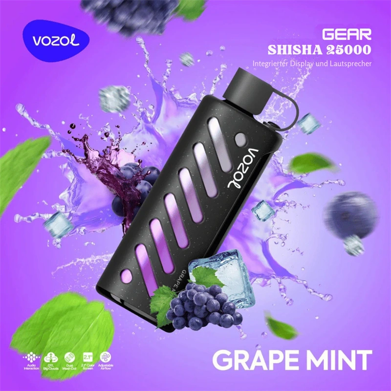 Vozol Gear Shisha 25000 Puffs Smart Screen Wholesale Disposable Vape Puff 25K Electronic Cigarette
