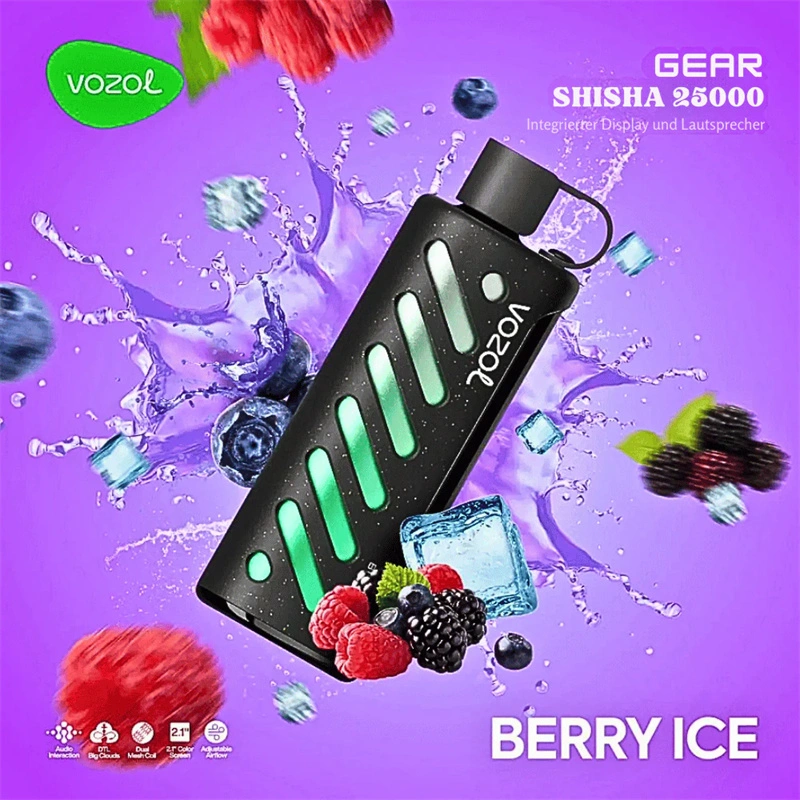 Vozol Gear Shisha 25000 Puffs Smart Screen Wholesale Disposable Vape Puff 25K Electronic Cigarette