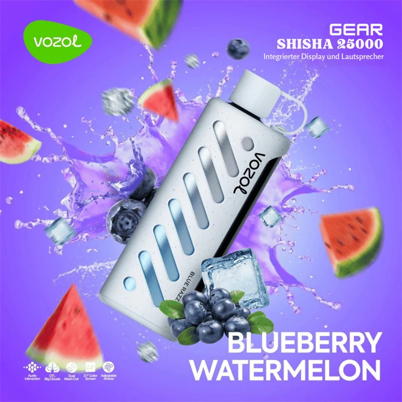 Vozol Gear Shisha 25000 Puffs Smart Screen Wholesale Disposable Vape Puff 25K Electronic Cigarette