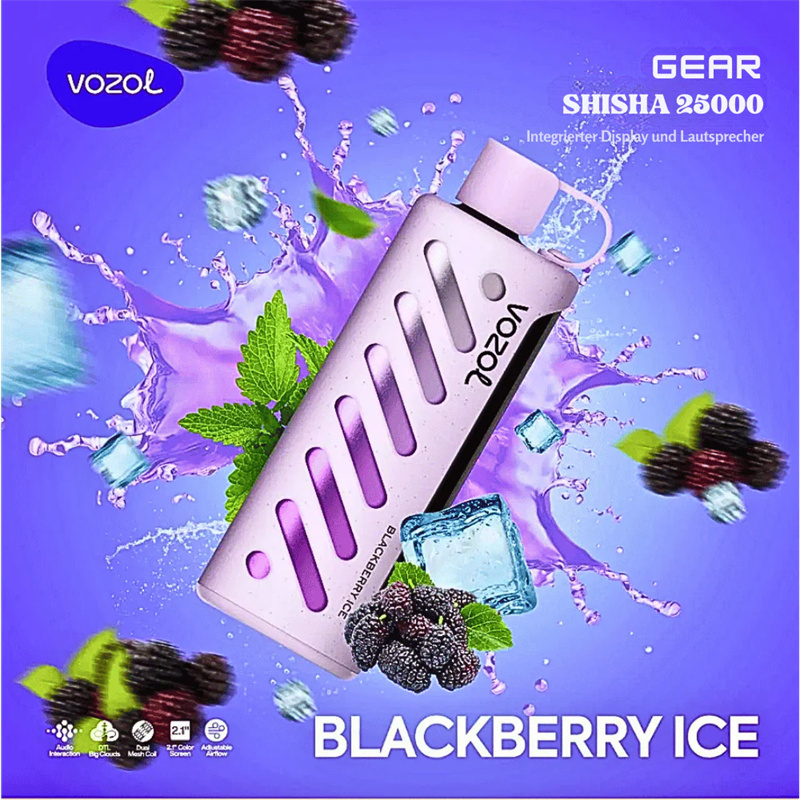 Vozol Gear Shisha 25000 Puffs Smart Screen Wholesale Disposable Vape Puff 25K Electronic Cigarette
