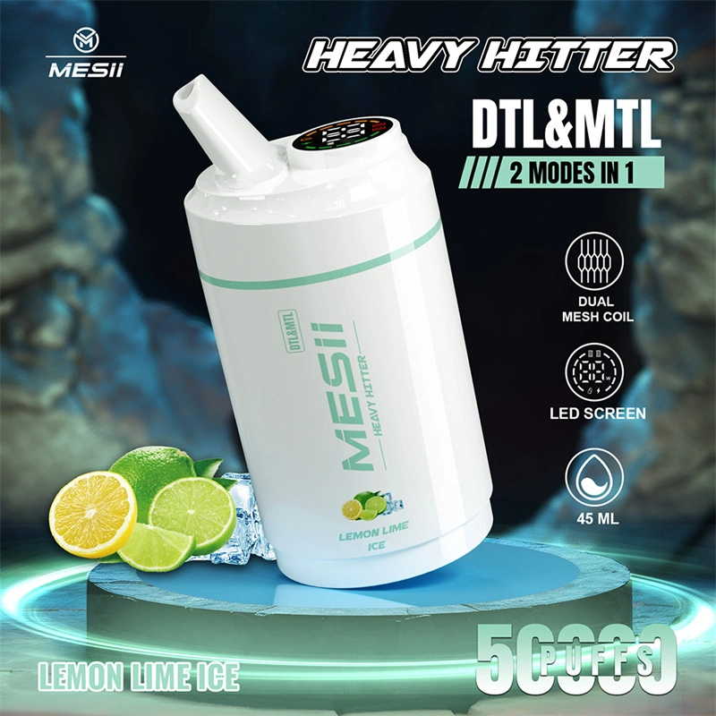 Mesii Shisha Heavy Hitter 50000 Puffs LED Screen Disposable Vape Puff 50K Wholesale Electronic Cigarette