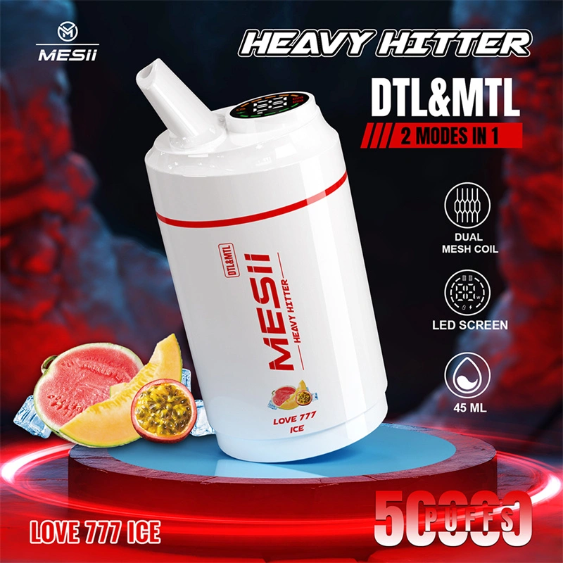 Mesii Shisha Heavy Hitter 50000 Puffs LED Screen Disposable Vape Puff 50K Wholesale Electronic Cigarette