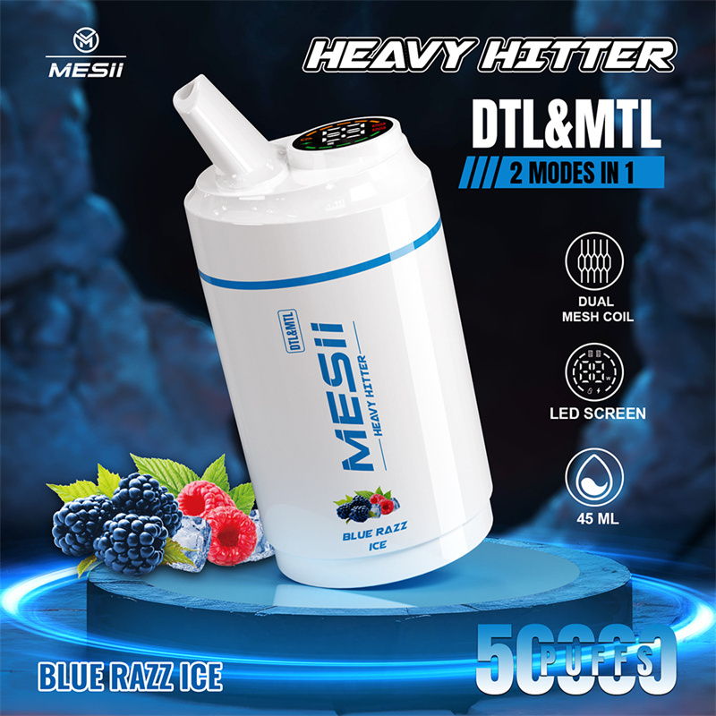 Mesii Shisha Heavy Hitter 50000 Puffs LED Screen Disposable Vape Puff 50K Wholesale Electronic Cigarette
